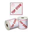 Top Stow Label Roll, Red On White, 99mm x 99mm 500 Labels Roll